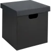 Gifi Rangement|Boîte carton noire ou blanche 27x27xH27cm
