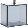 Gifi Rangement|Boîte à coton verre noir transparent