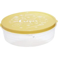Outlet Gifi Boîte à crêpes ronde avec couvercle imprimé motif cuisine Ø28xH9 cm