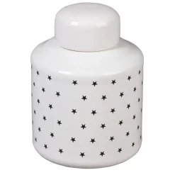 Gifi Rangement|Boîte déco blanche et noire motif étoiles