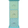 Gifi Rangement|Boîte déco 3 tiroirs bleu paon