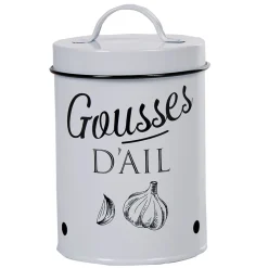 Online Gifi Boîte de conservation vintage en métal pour gousses d'ail