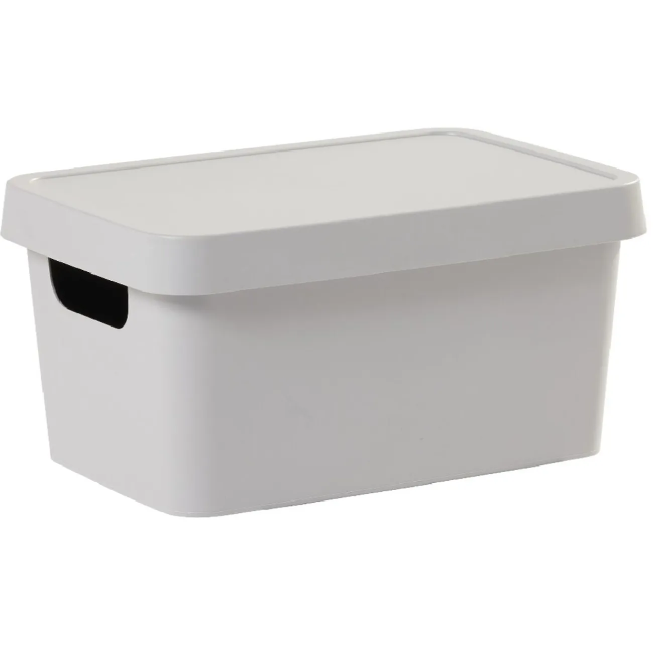 Gifi Rangement|Boîte de rangement avec couvercle grise 3,6 L