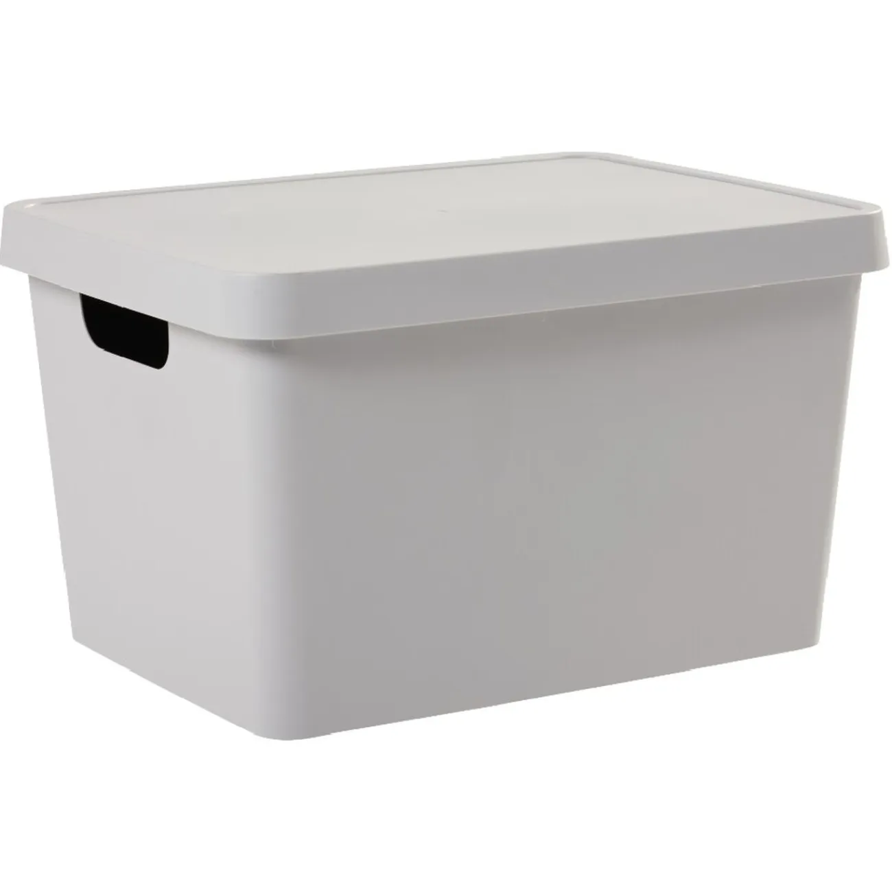 Gifi Rangement|Boîte de rangement avec couvercle grise 17 L