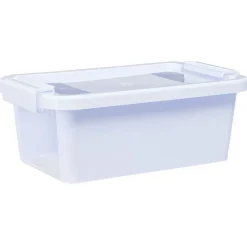 Gifi Aménagement Atelier^Boîte de rangement avec couvercle lavande transparent 4L