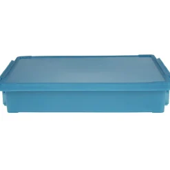 Gifi Rangement|Boîte de rangement avec fermeture à clip bleu capri 4 L