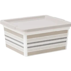 Gifi Rangement|Boîte de rangement beige nordique 2 L