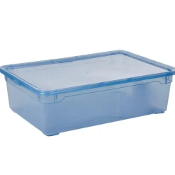 Gifi Entretien Du Linge|Boîte de rangement bleue 22 L