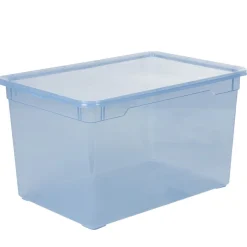 Gifi Entretien Du Linge|Boîte de rangement bleue 46 L