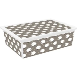 Gifi Rangement|Boîte de rangement design mouton à roulettes 27 L