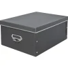 Gifi Rangement|Boîte de rangement en carton gris anthracite petit modèle