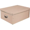 Gifi Rangement|Boîte de rangement en carton rose saumon petit modèle