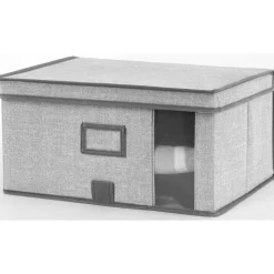 Gifi Rangement|Boîte de rangement à fenêtre grise L