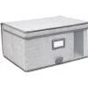 Gifi Rangement|Boîte de rangement à fenêtre grise XS