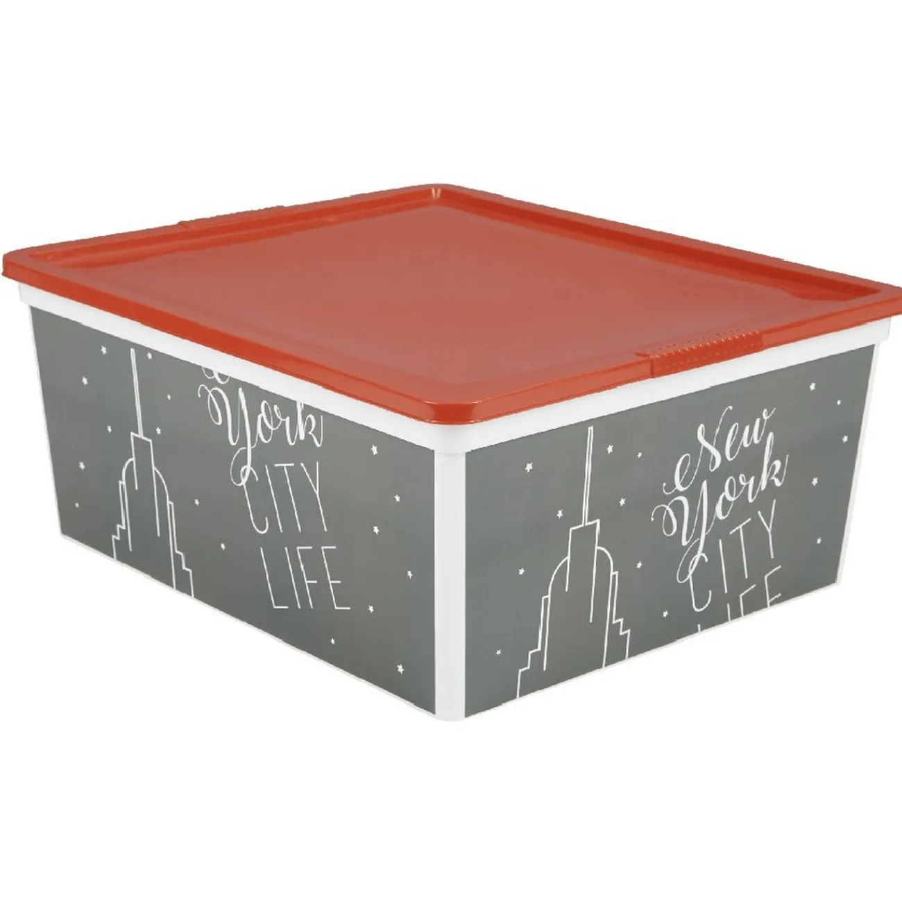 Gifi Entretien Du Linge|Boîte de rangement 18 L design city