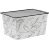 Gifi Rangement|Boîte de rangement motif branche nordique 50 L