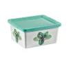 Gifi Rangement|Boîte de rangement motif toucan et feuilles de palmier 2 L