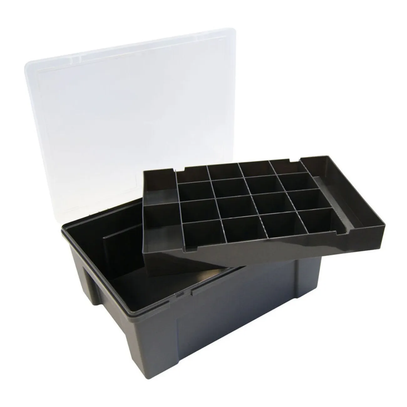 Gifi Rangement|Boîte de rangement organisateur 19 compartiments noir