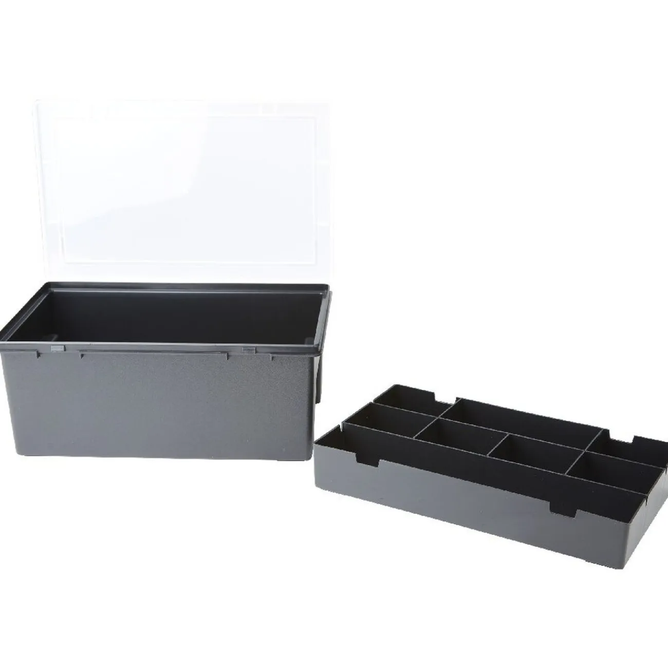 Gifi Rangement|Boîte de rangement organisateur 8 compartiments noir
