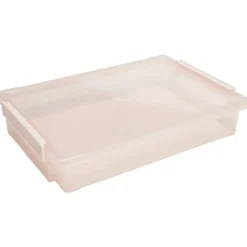 Gifi Rangement|Boîte de rangement plastique A4 à clips 4 L rose