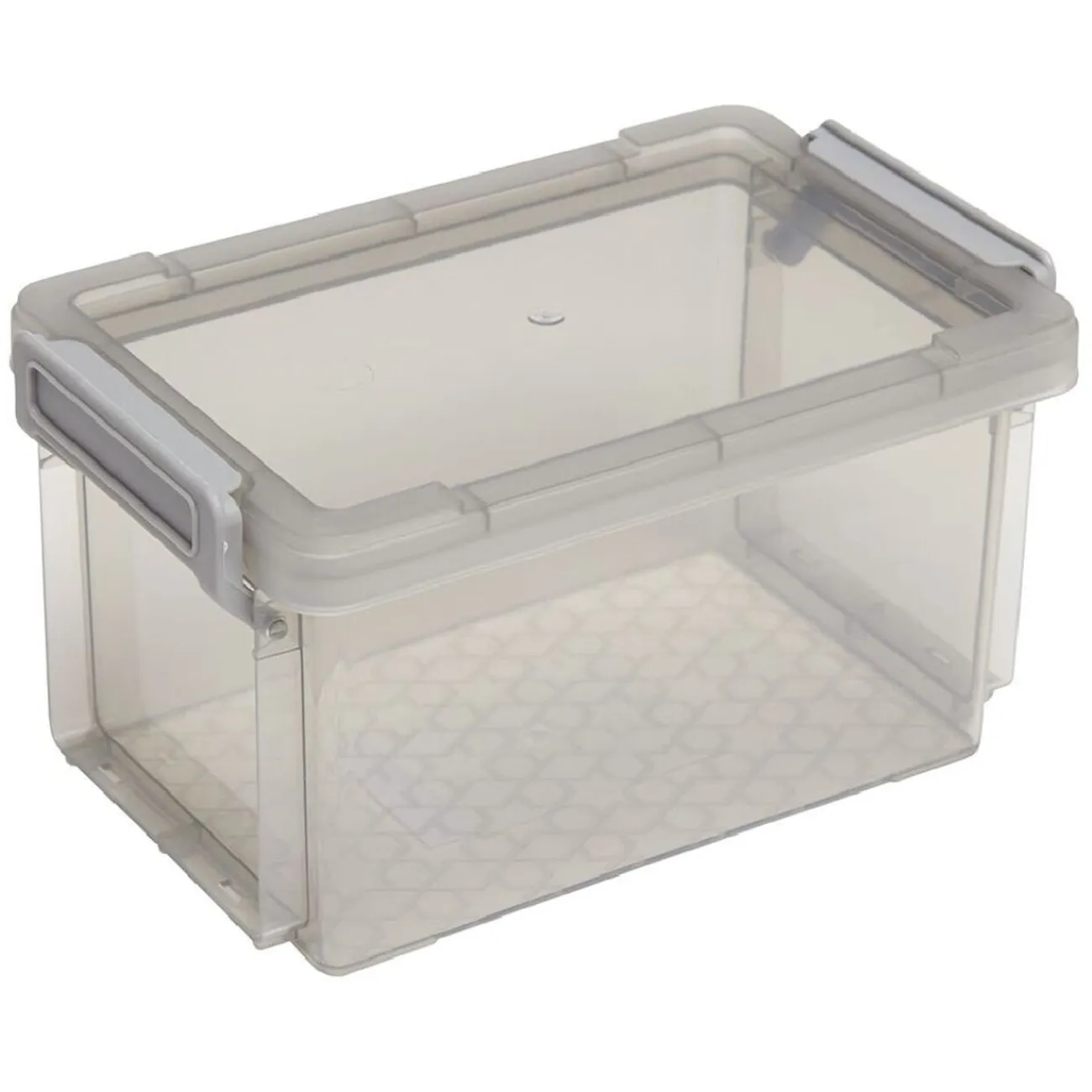 Gifi Rangement|Boîte de rangement plastique à clips 0,7 L gris