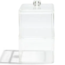 Gifi Aménagement Salle De Bain^Boîte de rangement salle de bain 2 compartiments 9,3x9,3xH15,5cm