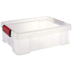 Gifi Rangement|Boîte de rangement transparent avec fermeture à clips 9L