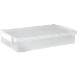 Gifi Rangement|Boîte de rangement transparente A4 fermeture clip 4L