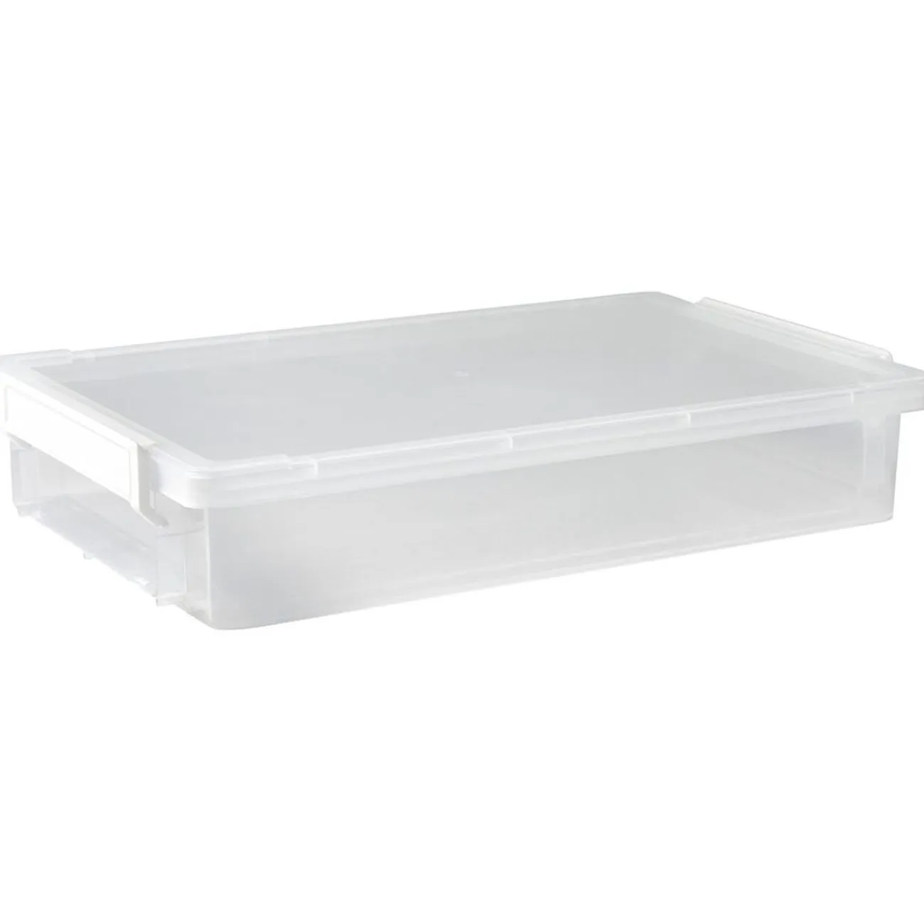 Gifi Rangement|Boîte de rangement transparente A4 fermeture clip 4L