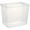 Gifi Rangement|Boîte de rangement transparente avec couvercle 82L