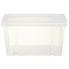 Gifi Rangement|Boîte de rangement transparente avec couvercle 30L