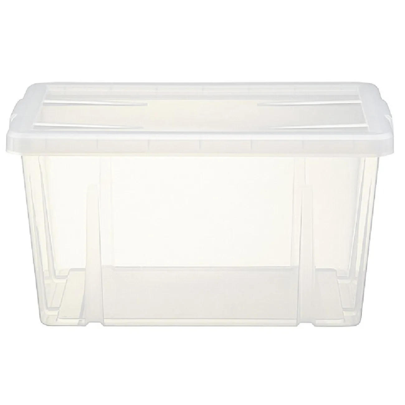 Gifi Rangement|Boîte de rangement transparente avec couvercle 30L