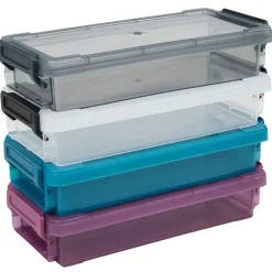 Gifi Rangement|Boîte de rangement transparente à clip 0,55L