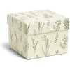 Gifi Rangement|Boîte en carton motif végétal 13x13xH10cm
