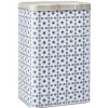 Clearance Gifi Boîte en métal décor carreau de ciment avec couvercle effet bois