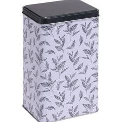Sale Gifi Boîte en métal imprimé feuillage 13x10xH20cm