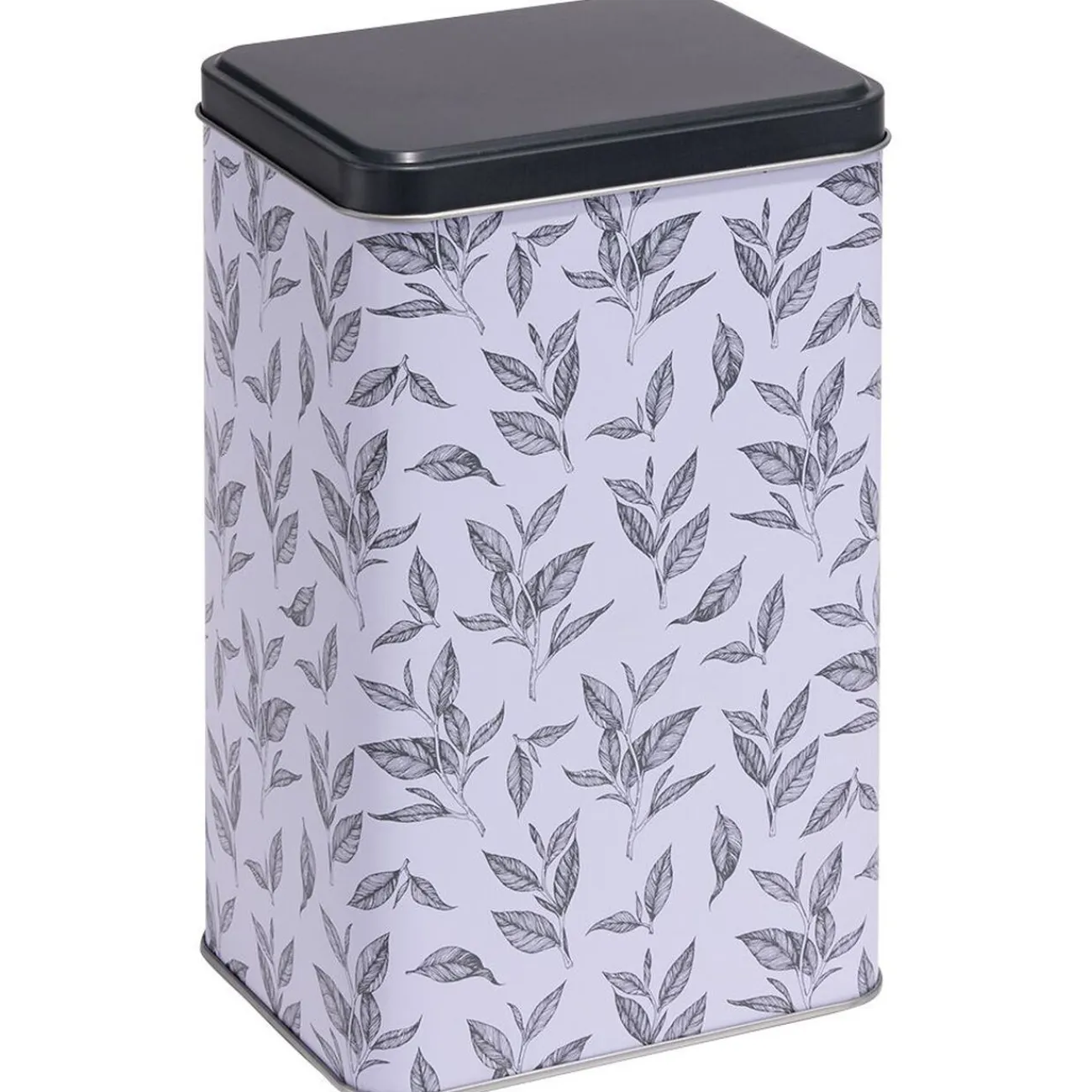 Sale Gifi Boîte en métal imprimé feuillage 13x10xH20cm