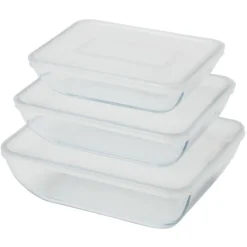 Clearance Gifi Boîte en verre avec couvercle plastique x3