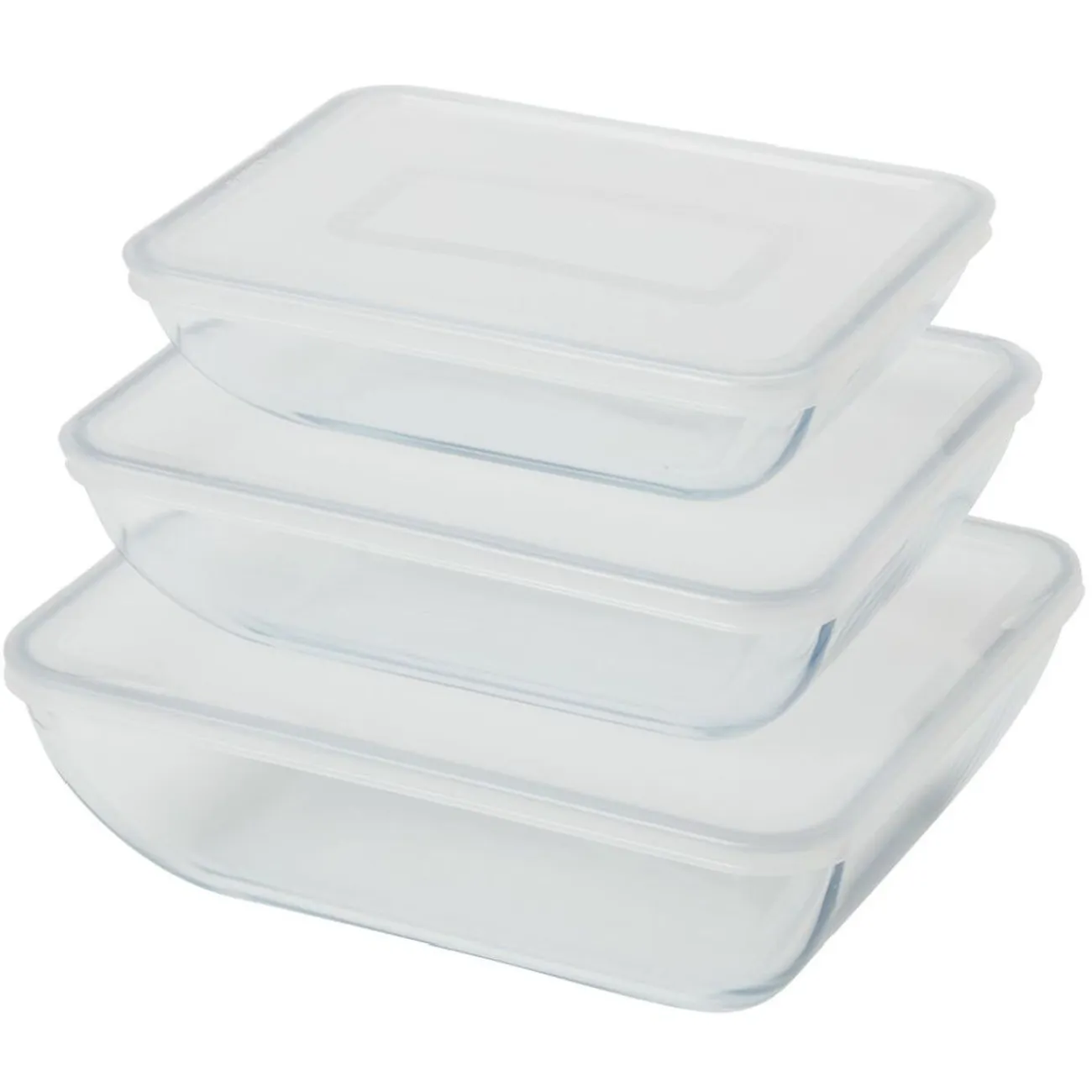Clearance Gifi Boîte en verre avec couvercle plastique x3