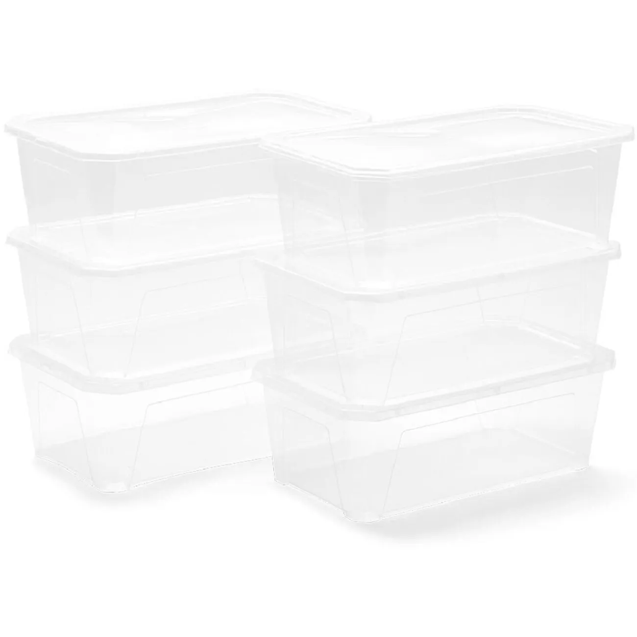 Gifi Rangement|Boîte 6L plastique transparent x6
