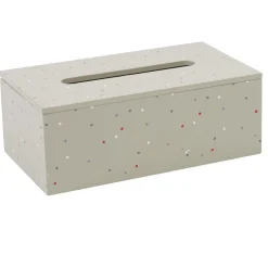 Gifi Rangement|Boîte à mouchoirs taupe à pois
