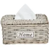Gifi Rangement|Boîte à mouchoirs tressé gris HOME