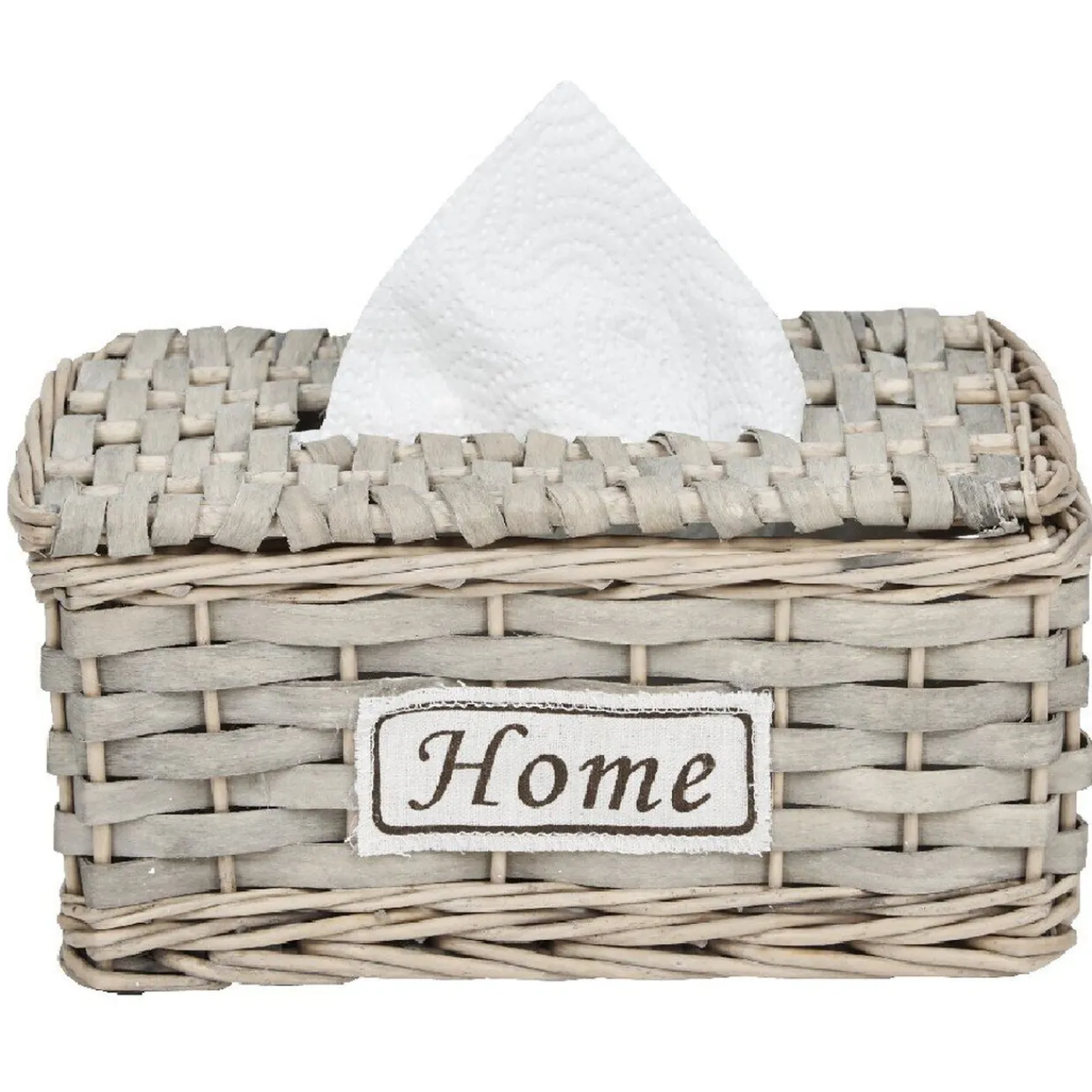 Gifi Rangement|Boîte à mouchoirs tressé gris HOME