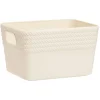 Gifi Aménagement Salle De Bain^Boîte plastique beige 14x11xH8,5cm