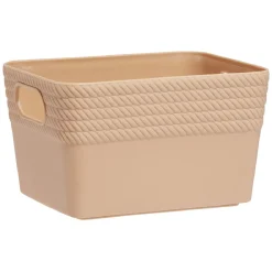 Gifi Aménagement Salle De Bain^Boîte plastique nude 14x11xH8,5cm