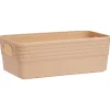 Gifi Aménagement Salle De Bain^Boîte plastique nude 20x11xH7cm