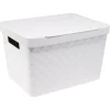 Gifi Entretien Du Linge|Boîte rangement en plastique design relief 17,5L