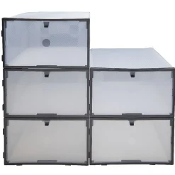 Gifi Rangement|Boîtes à chaussures empilables transparentes x5