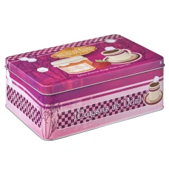 New Gifi Boîte à sucre en métal design vintage luxe rose fuchsia