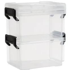 Gifi Rangement|Boîte superposable à clips 300ml x2